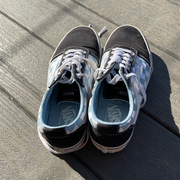 Women’s Blue & Black Checkered Vans - Picture 4 of 6